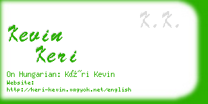 kevin keri business card